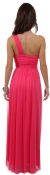 Single Floral Applique Shoulder Long Formal Dress back