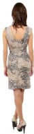 Metallic Animal Print Short Dress back in Beige/Gold