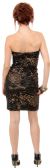Metallic Animal Print Short Prom Dress back