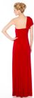 Single Shoulder Prom Dress with Slit And Patch Accent back