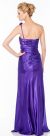Floral One Shoulder Full Length Formal Bridesmaid Dress back