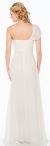 Single Sleeve & Sash Long Formal Bridesmaid Dress back