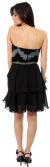 Strapless Ruffled Skirt Sequined Bust Short Prom Dress  back