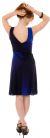 V-neck Short Sleeveless dress with Braid at waist back in Royal Blue
