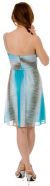 Multi Colored Short dress with Shirred Bust back