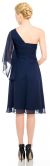 One Shoulder Flutter Sleeve Knee Length Party Dress back