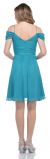 A-Line Short Party Dress with Off-Shoulder Sleeves back