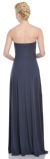 Strapless Bejeweled Waist Long Formal Dress  back