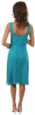 V-Neck Knee Length Formal Party Dress with Pleating  back