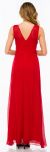 Semi Sheer Top Chiffon Long Formal Bridesmaid Dress back
