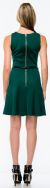 Paneled Techno Short Dress with Belt on Waist back