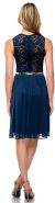 Round Neck Graduation Party Dress with Lace & Silver Belt back