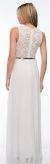 Sheer Lace Top Waist Belt Long Bridesmaid Dress back