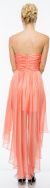 Spaghetti Straps Ruched High Low Party Prom Dress back