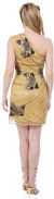 One-Shoulder Sequined Formal Dress back in Mustard Gold