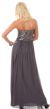 Strapless Sequins Bust Long Formal Bridesmaid Dress back