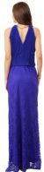 Halter Neck Pleated Blouson Top Long Bridesmaid Dress  back