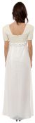 Floral Waistline Detail Short Sleeved Long Formal Gown back