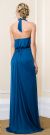Halter Neck Floral Waist Long Bridesmaid Maxi Dress back