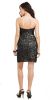 Strapless Short Prom Dress Fully Hand Beaded Sequins back in Black/Ivory