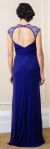 Bejeweled Empire Cut Long Formal Evening Bridesmaid Dress back