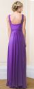 Deep V-Neck Ruched Bust Long Formal Bridesmaid Dress back