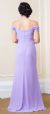 Off Shoulder Cowl Neck Long Bridesmaid Evening Dress back