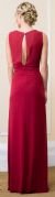 V-Neck Wrap Style Front Slit Long Formal Evening Dress back