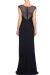 Cap Sleeve Mesh Top Formal Evening Dress with Rhinestones back
