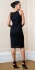 Knee Length Bejeweled Neck Lace Formal Cocktail Dress back