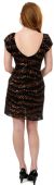 U-Neck Short Sleeves Sequined Prom Cocktail Dress back in Black