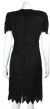 Sequin Beaded Leaf Print Cocktail Dress back