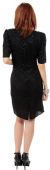 Above the Knee Short Sleeve Sequin Flowered Dress back