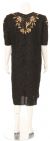 Sequined V-Neck Knee Length Half Sleeves Cocktail Dress back