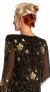 Floral Beaded Long Formal Dress back