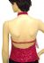 Sleeveless Fully Beaded Top back in Fuchsia