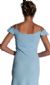 Ruffled Sabrina Cut Long Formal Dress back