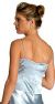 Full Length Spaghetti Strap Satin Evening Dress back