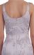 Beaded Formal Silver Prom Dress with Floral Accent back