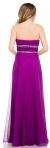Strapless Long Formal Prom Dress with Beaded Waist back