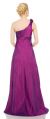 Single Shoulder Taffeta Full Length Formal Evening Gown back