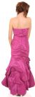 Strapless Shirred Formal Gown with Bottom Applique back