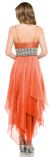 Spaghetti Straps High-Low Prom & Party Dress back