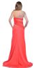 One Sleeve Formal Prom Dress with Front Slit back