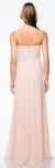 Pleated Bust Wrap Skirt Long Bridesmaid Dress  back