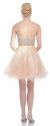 Strapless Beaded Bust Mesh Short Party Prom Dress back in Gold