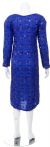 Tea Length Full Sleeves Pull Over Dress with Front Slit back
