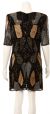 Multi-Colored Pattern Cocktail Dress back