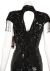 Short Fully Beaded Cocktail Dress back
