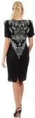 Artistic Beaded Bodice Short Formal Sequined Dress back